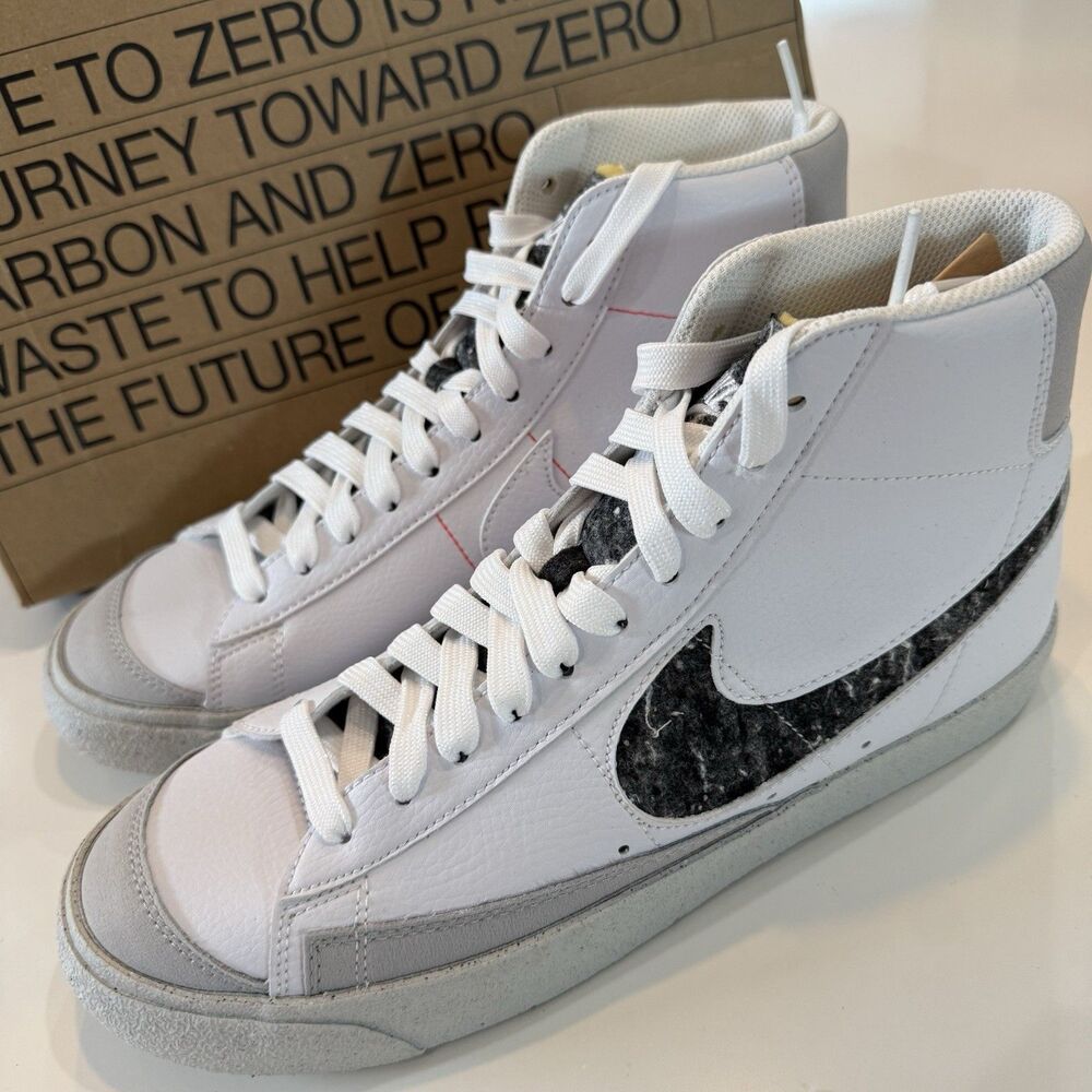 Nike Blazer '77 Vintage Mid Recycled Wool Pack White Smoke Gray Men's Size 9 New